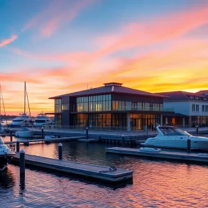Design of the floating docks and harbormaster house at Jacksonville Marina