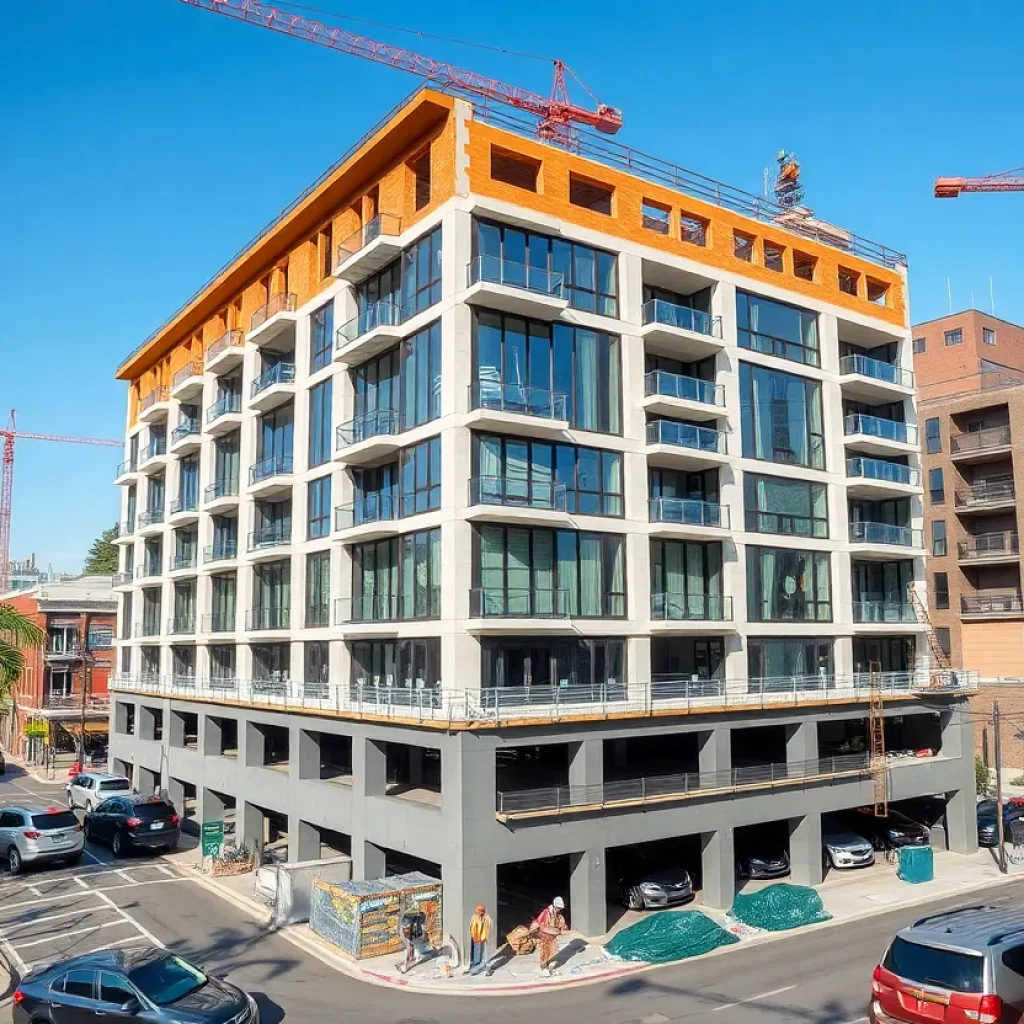Construction site of a mixed-use development in Jacksonville