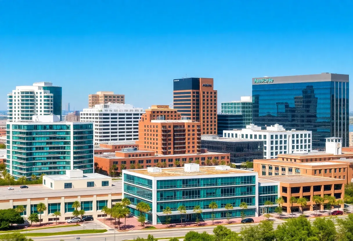 Skyline of Jacksonville, Florida highlighting modern real estate developments