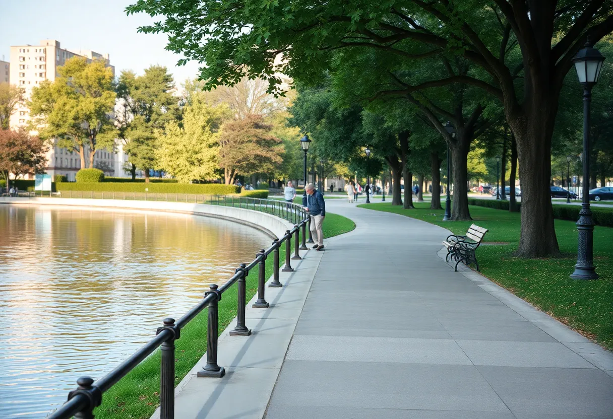 Public park along Jacksonville's Southbank Riverwalk where a violent attack occurred.