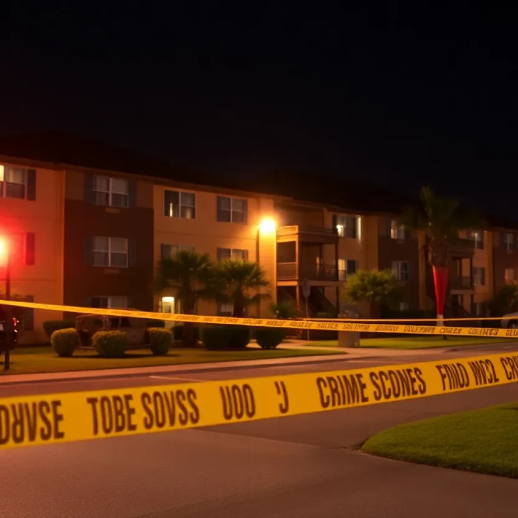 Emergency response vehicles at a shooting scene in Jacksonville