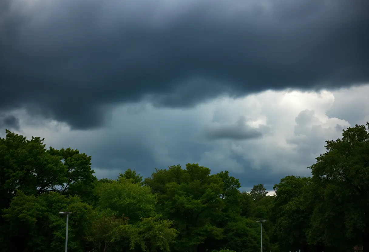 Storm clouds over Jacksonville Florida
