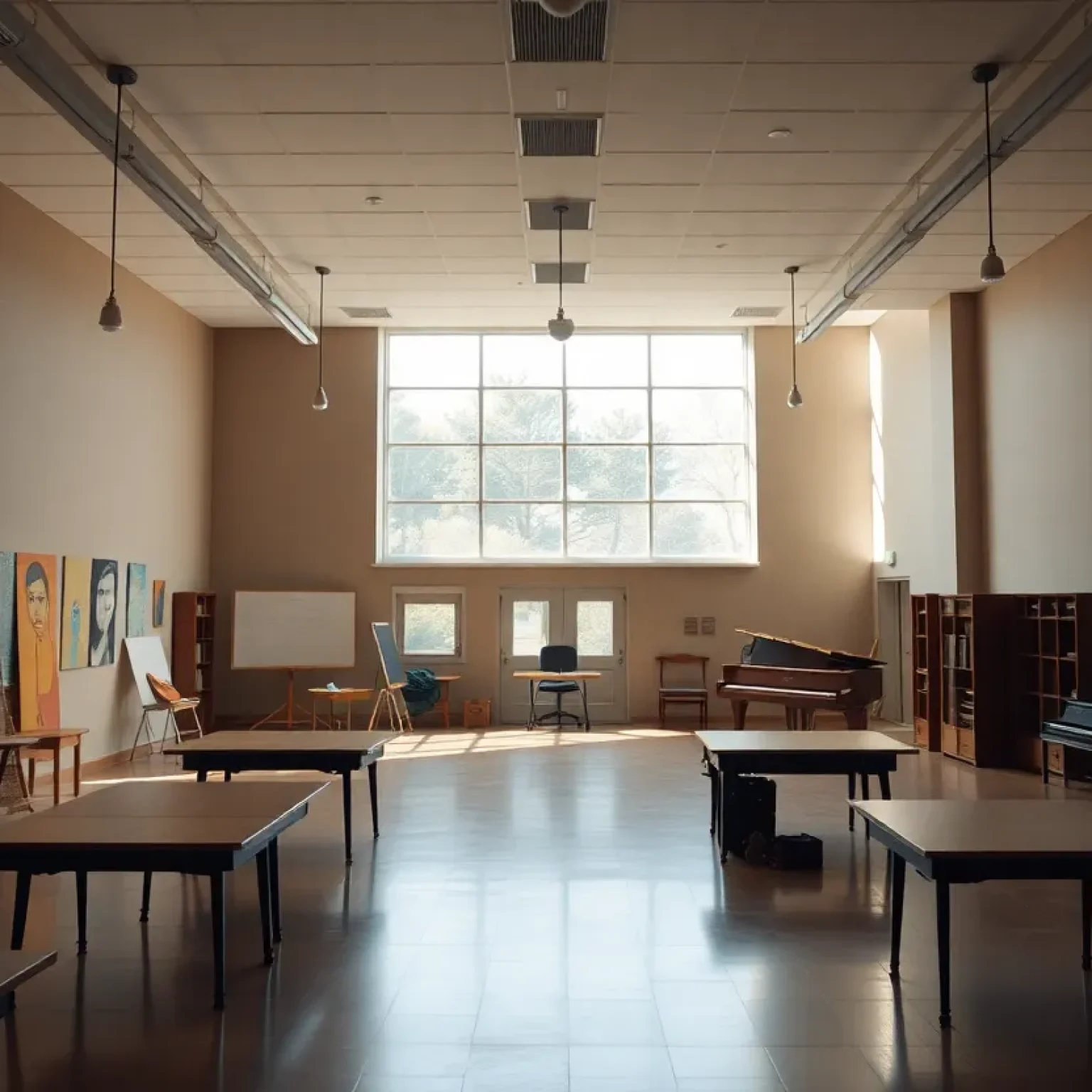 Empty fine arts studios at Jacksonville University