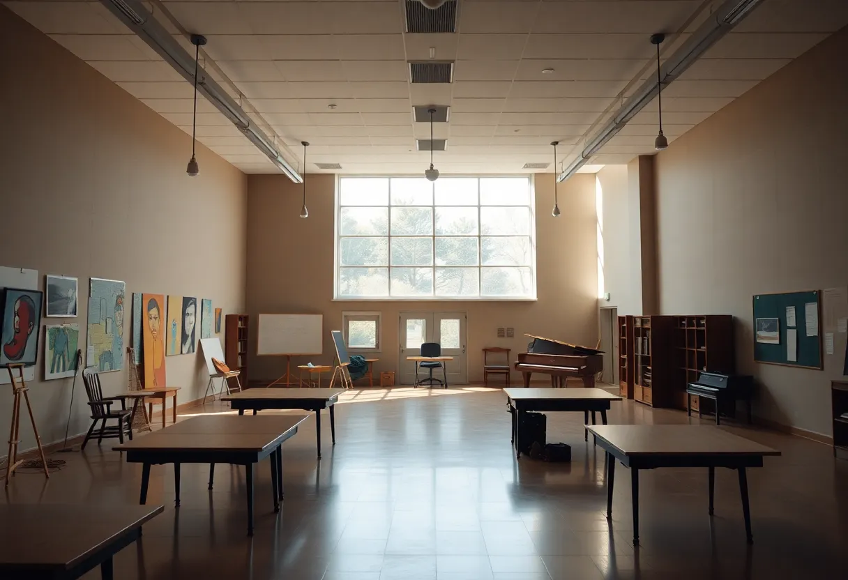 Empty fine arts studios at Jacksonville University