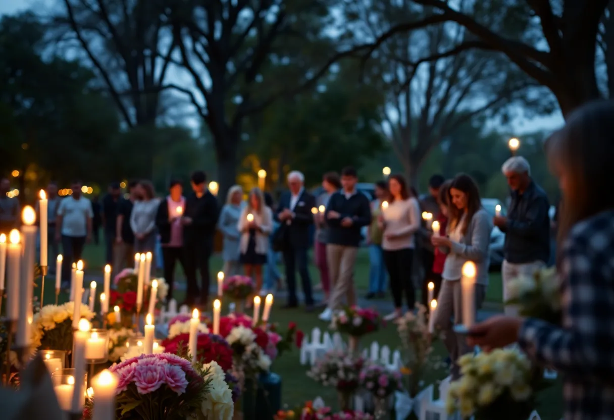 Candlelight vigil in remembrance of a Jacksonville accident victim