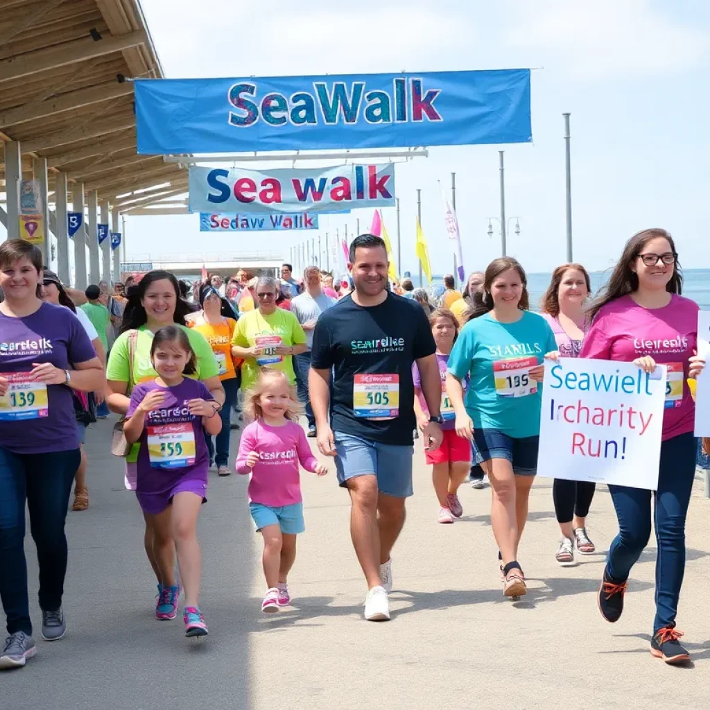 Participants walking during Jacksonville Walk For Wishes event