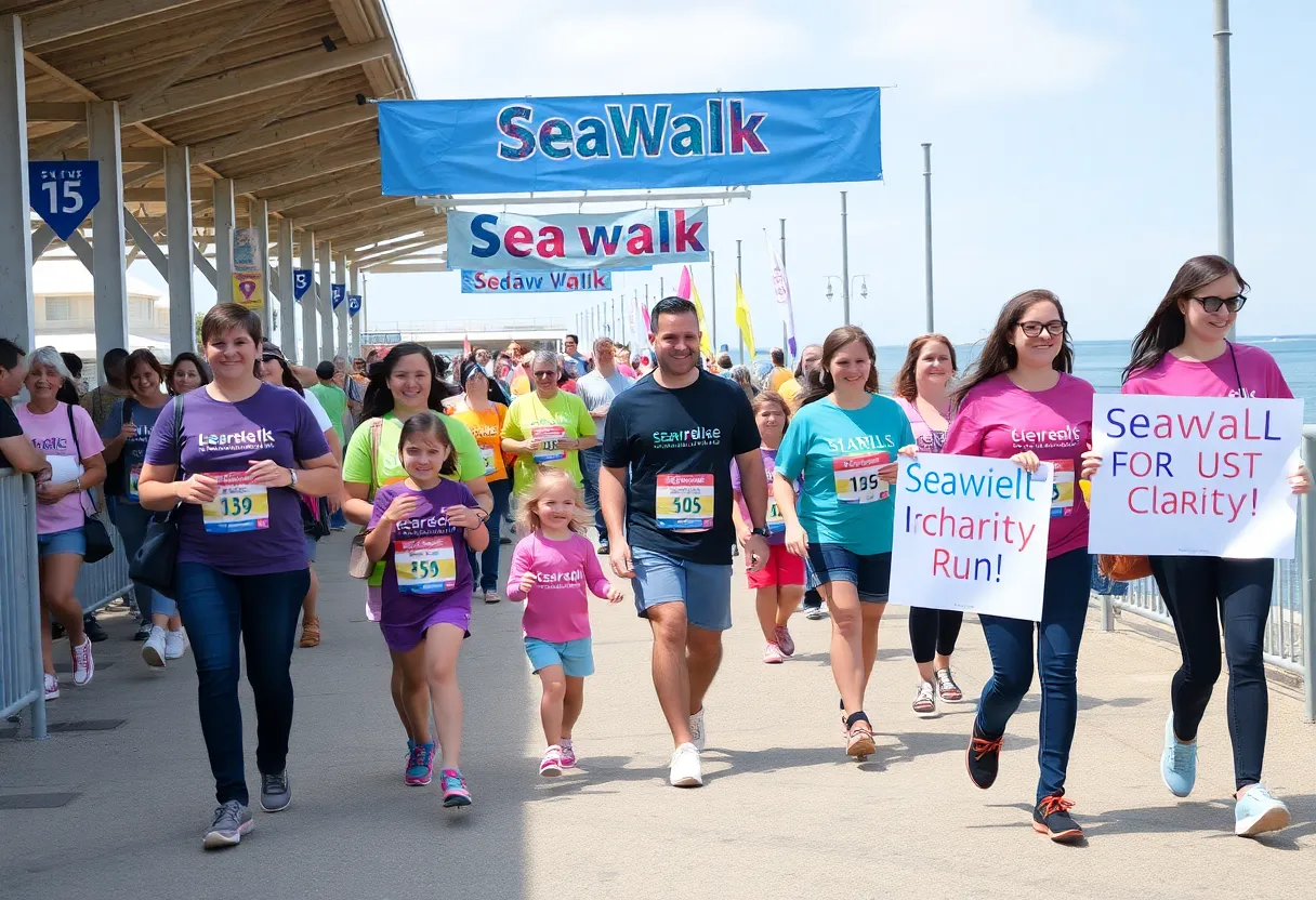 Participants walking during Jacksonville Walk For Wishes event