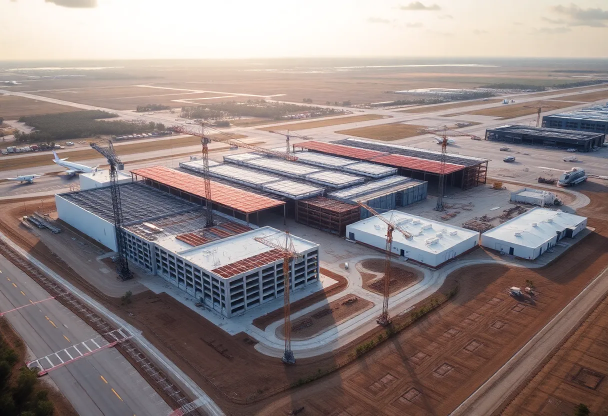 Construction site of the Jacksonville aerospace manufacturing facility