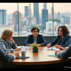 Members of Jacksonville City Council engaging in a meeting