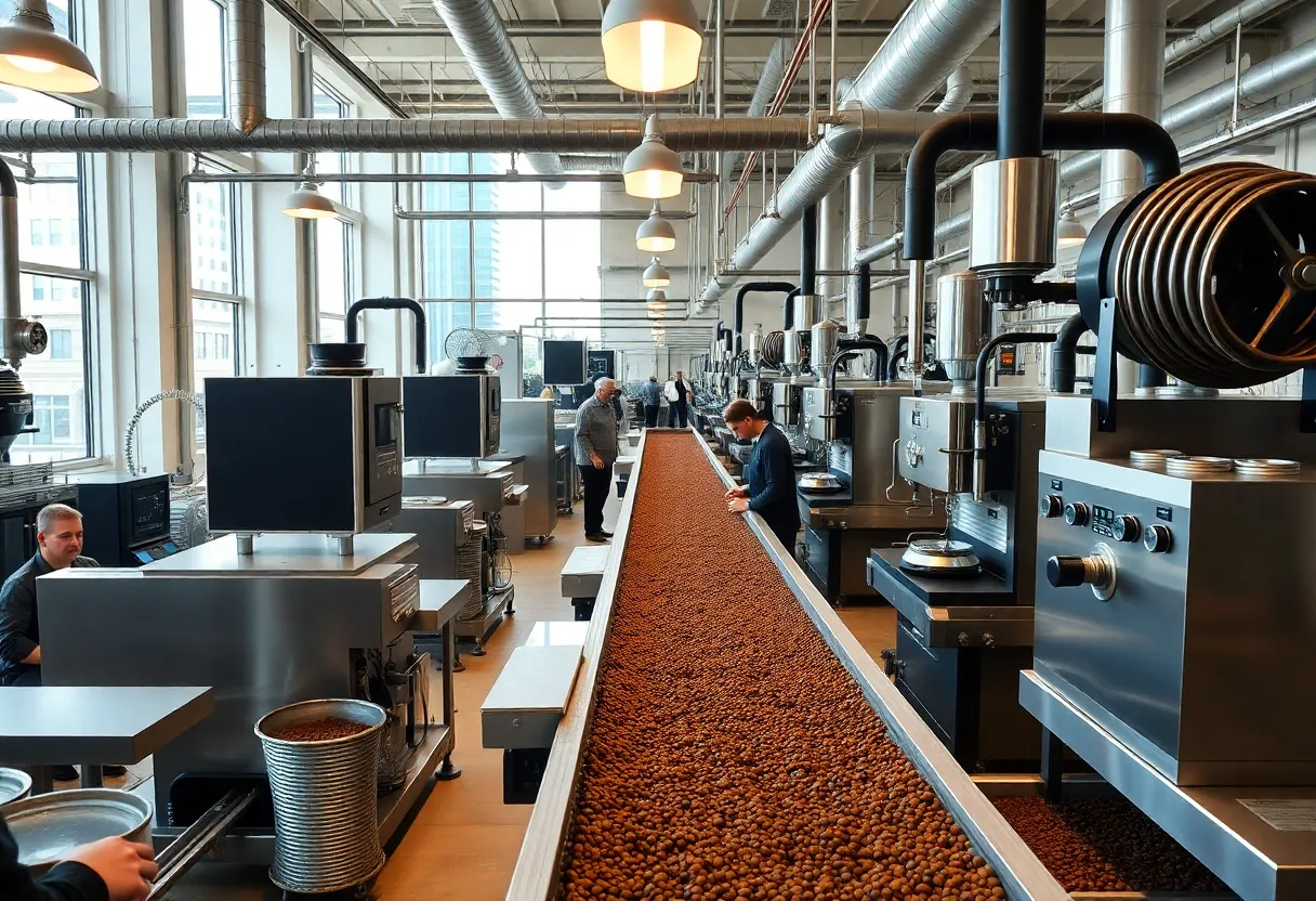 Modern coffee production facility in Jacksonville