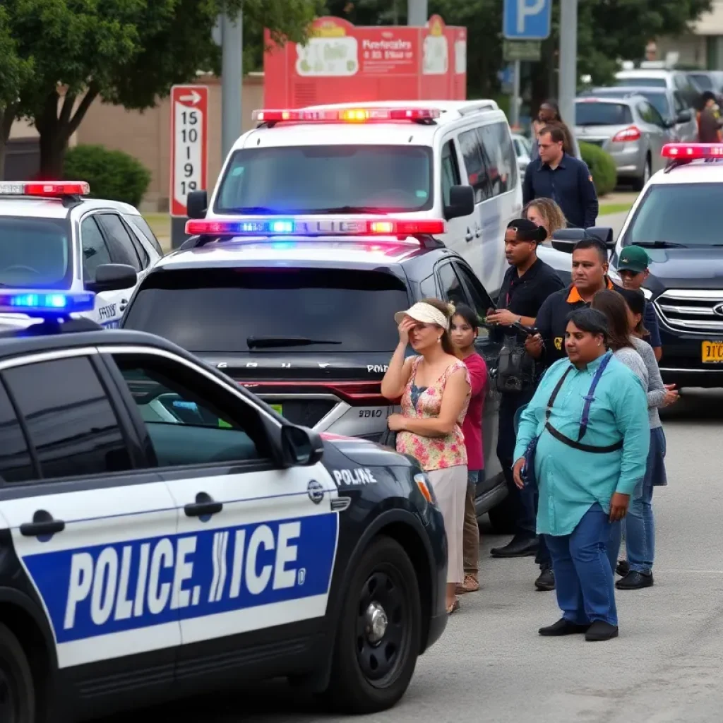 Law enforcement operation illustrating collaboration among various agencies during immigration enforcement.