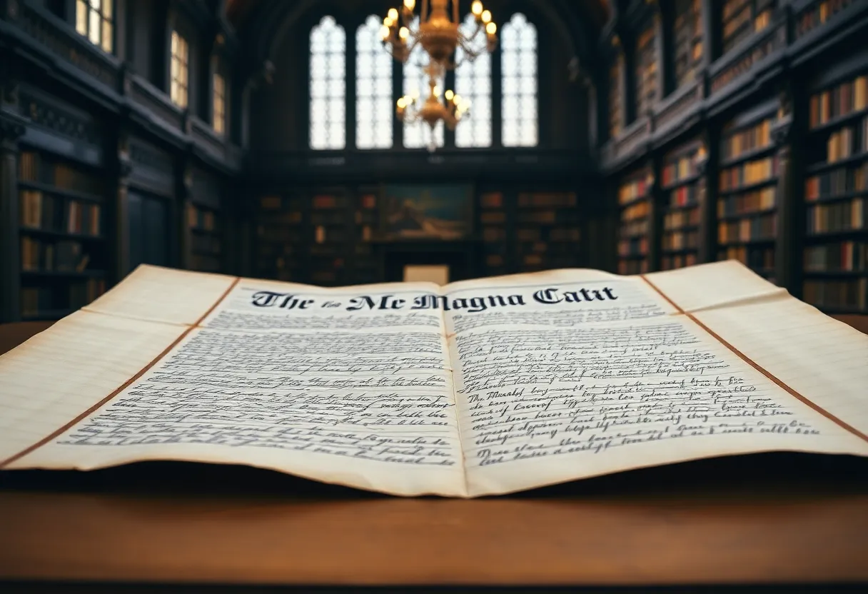 Original 1300 Magna Carta at Harvard