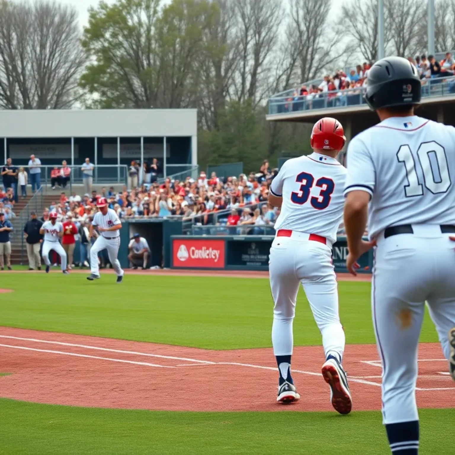 North Florida Ospreys baseball players in action during a game