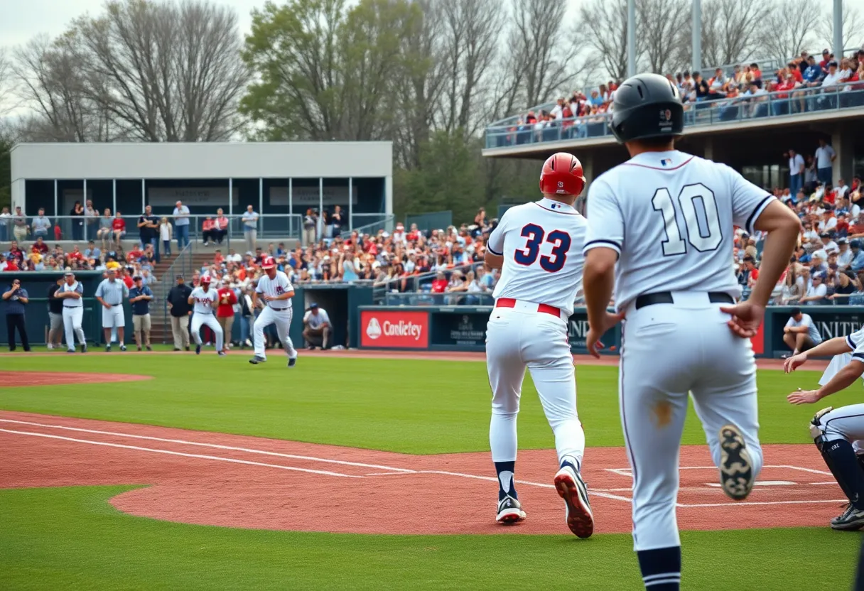 North Florida Ospreys baseball players in action during a game