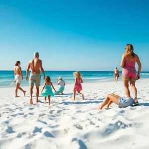 Families enjoying a peaceful day at Panama City Beach