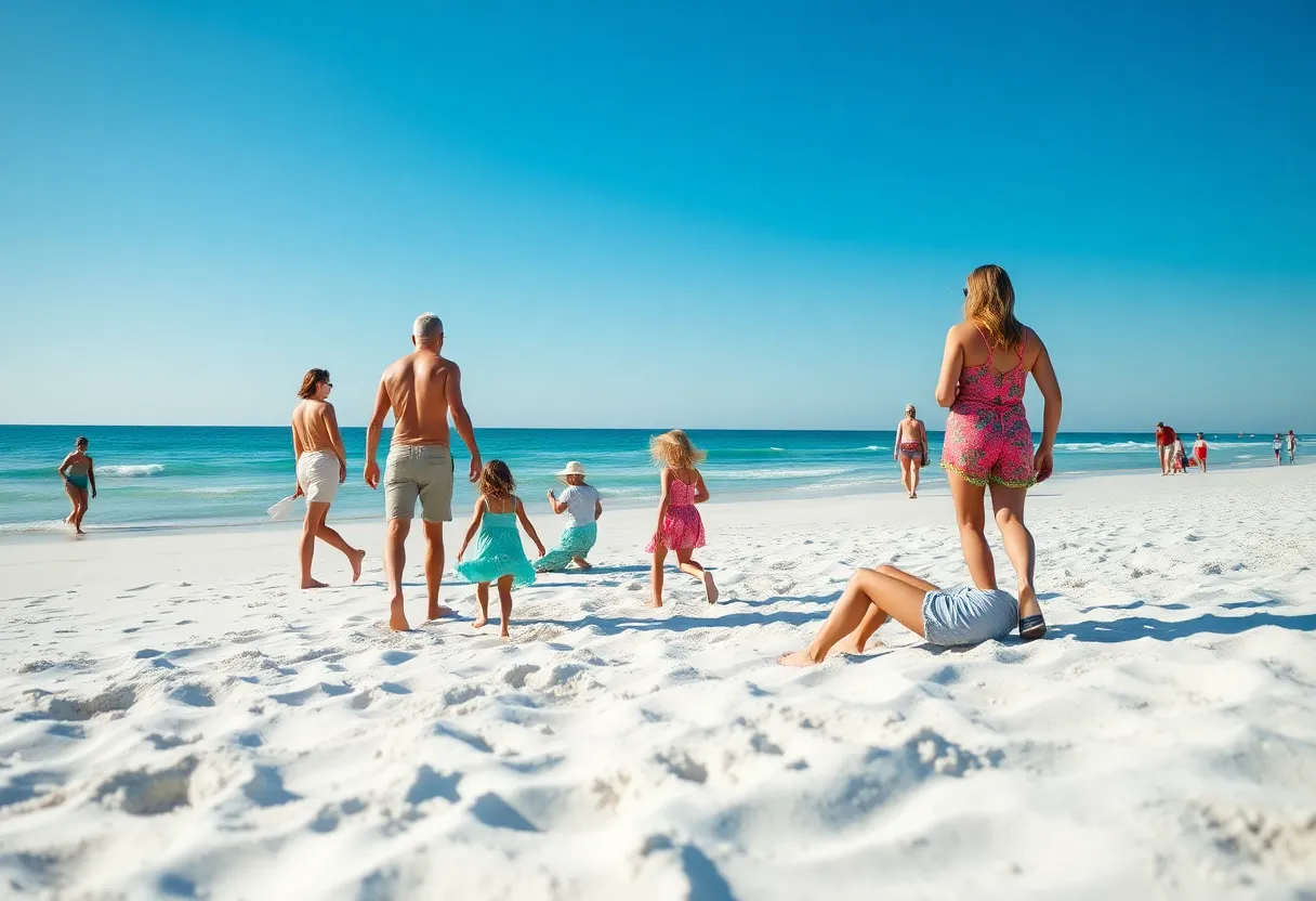 Families enjoying a peaceful day at Panama City Beach