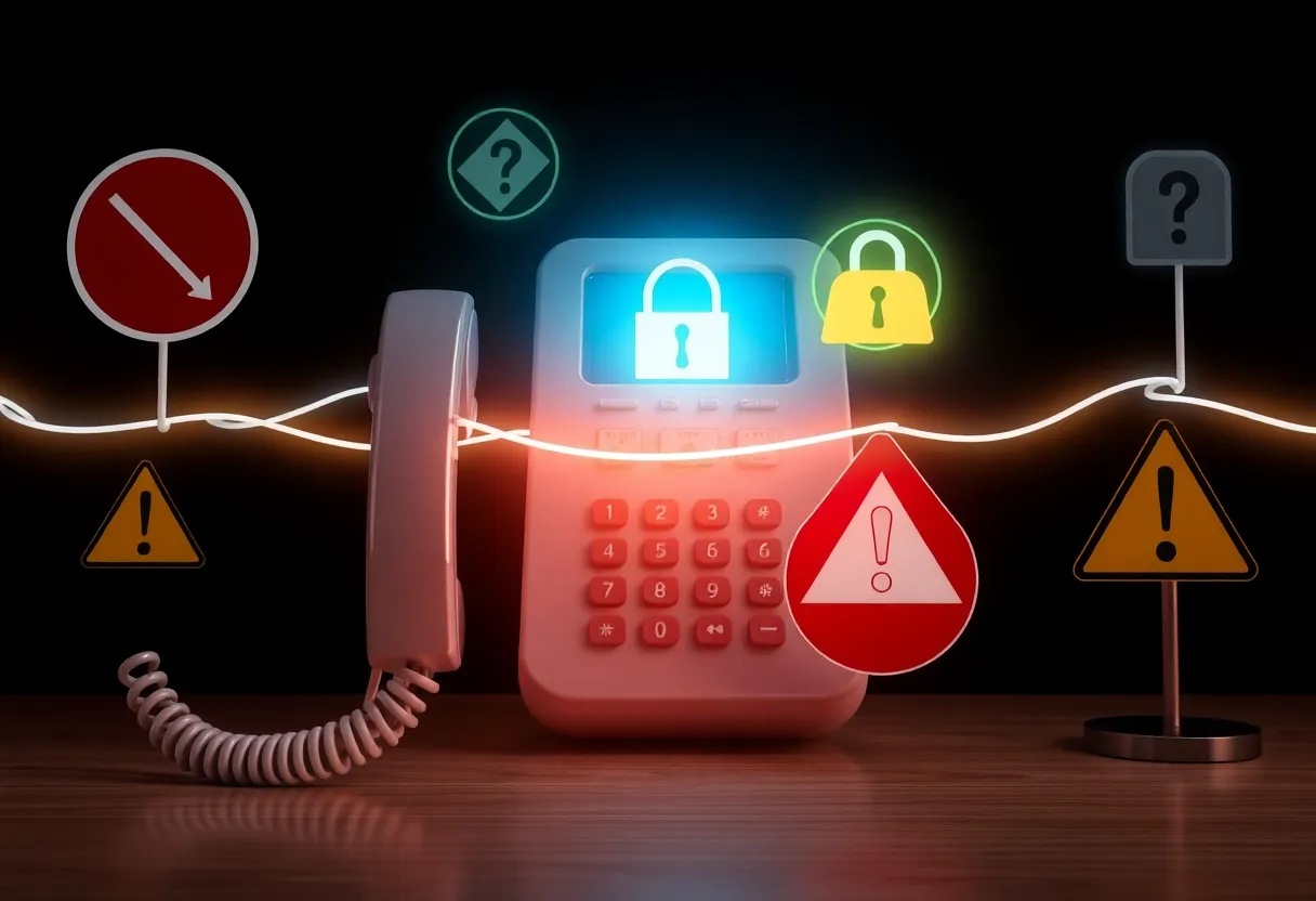 Illustration representing phone number fraud and identity theft