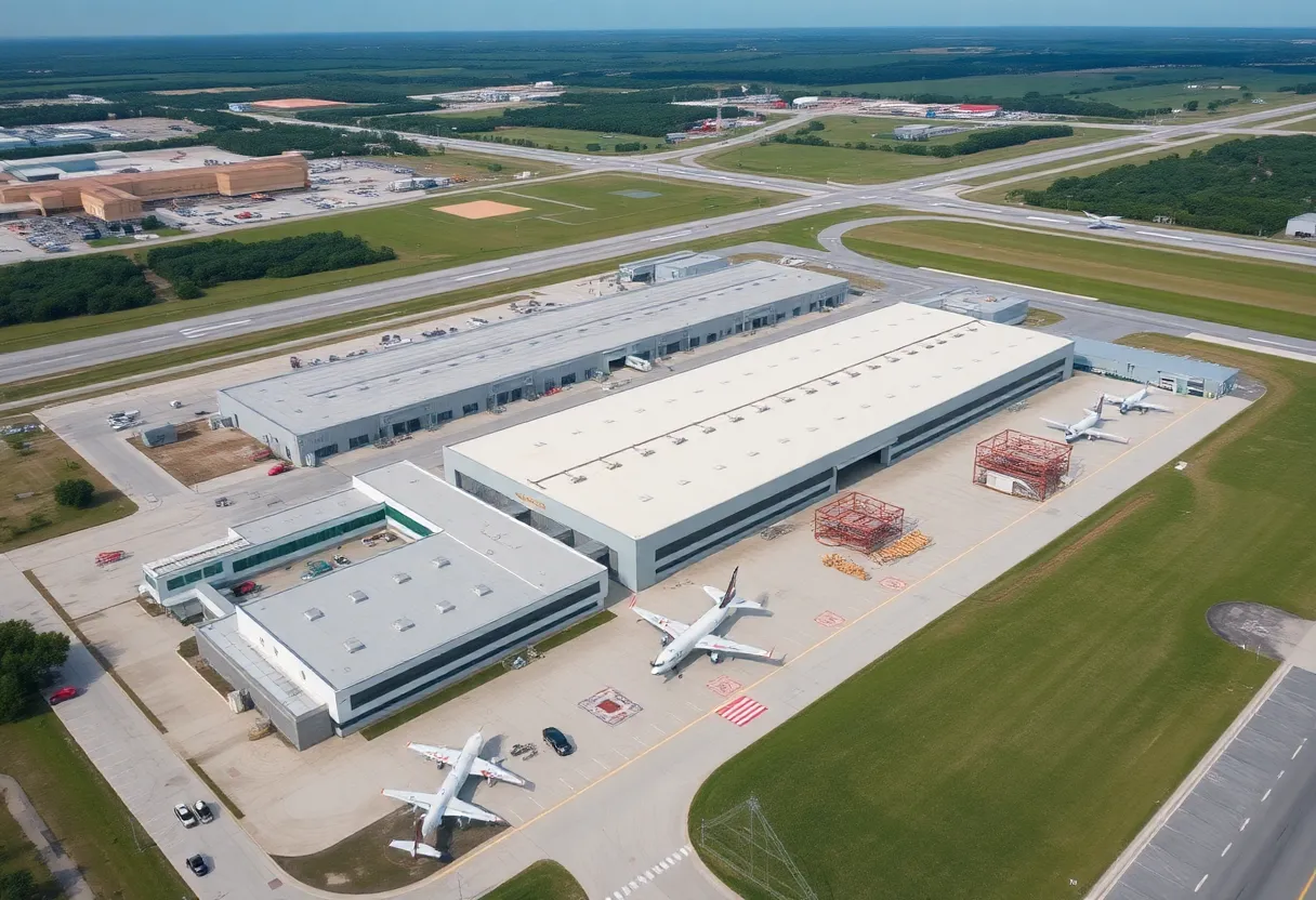 Rendering of the future Project Bluebird aviation manufacturing facility in Jacksonville