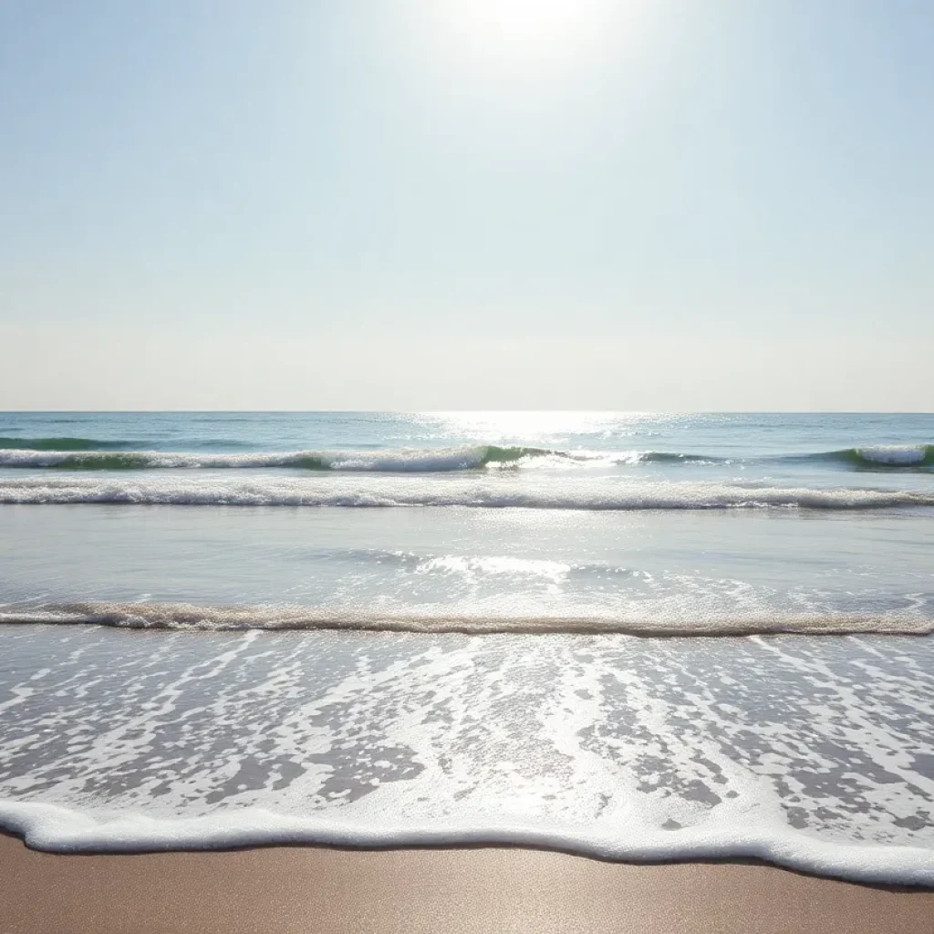 A tranquil beach symbolizing retirement