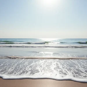 A tranquil beach symbolizing retirement