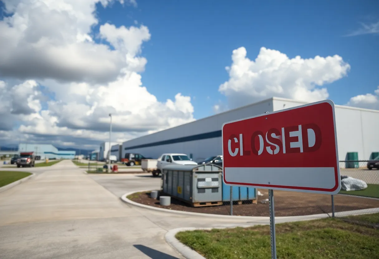 Closed Revlon manufacturing facility in Jacksonville, Florida