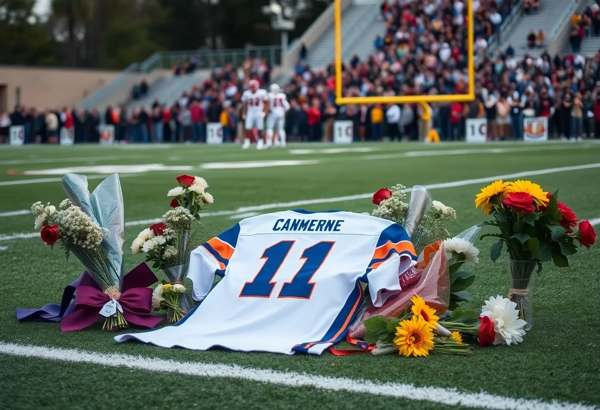 Memorial at Jacksonville University for Ricardo Tilman Jr.