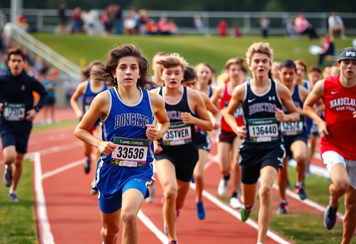 Athletes competing at the Florida State Track Meet