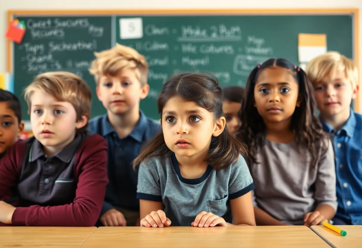 Classroom environment demonstrating school safety concerns