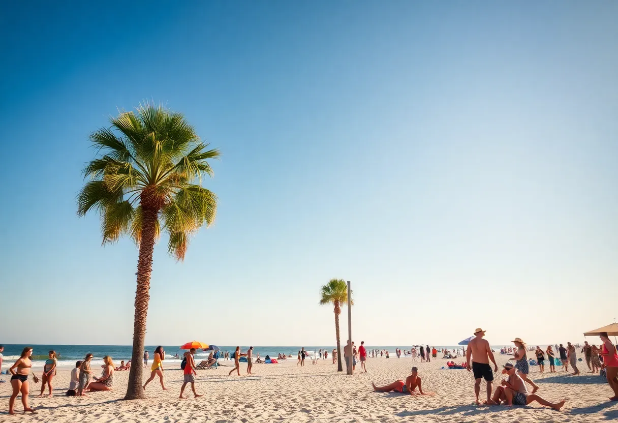 Clear sky and beach in Jacksonville, Florida