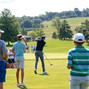 Young golfers competing at the Team TaylorMade Invitational