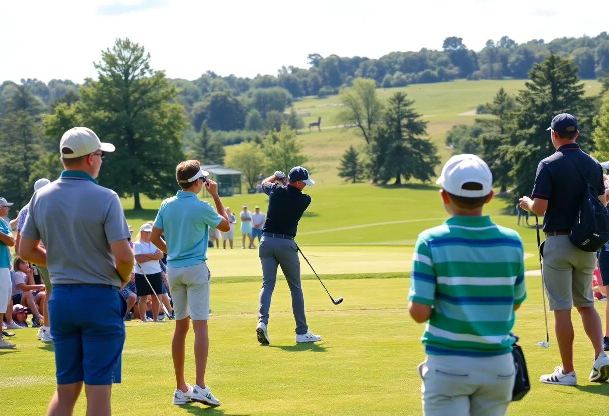 Young golfers competing at the Team TaylorMade Invitational
