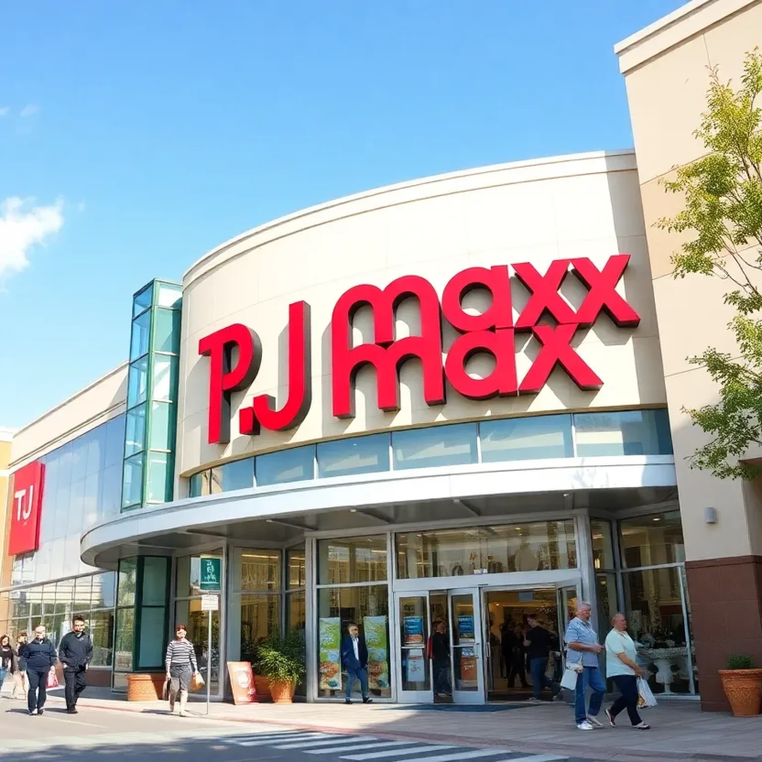 Exterior of T.J. Maxx store at Jacksonville Beach shopping center