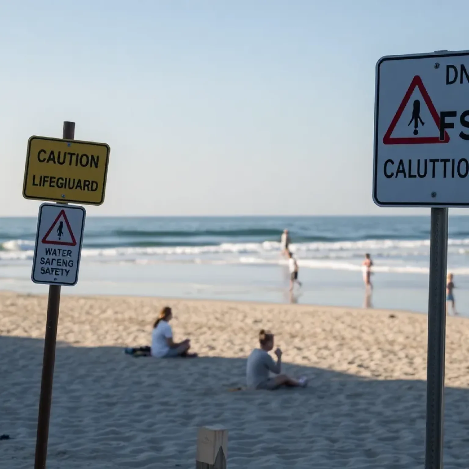 Image depicting water safety measures at a beach in Jacksonville