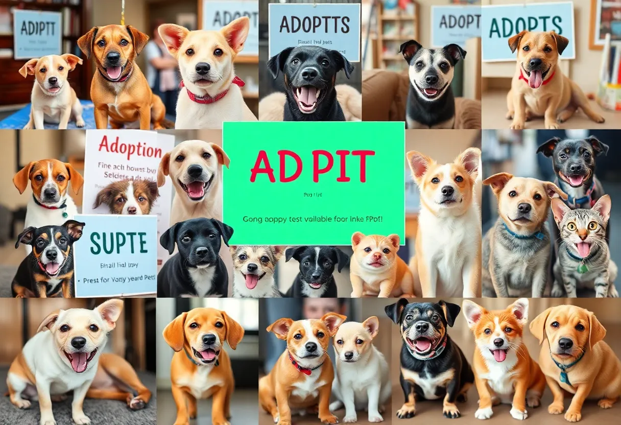 A variety of adoptable dogs and cats from local shelters in Jacksonville.