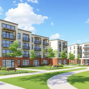 Illustration of affordable housing community in Jacksonville