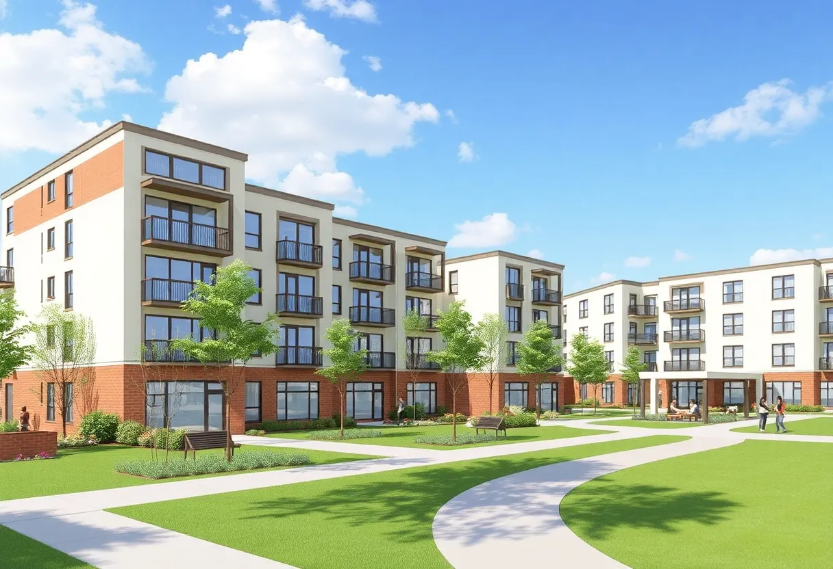 Illustration of affordable housing community in Jacksonville