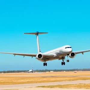 Boeing P-8A aircraft taking off from Jacksonville facility