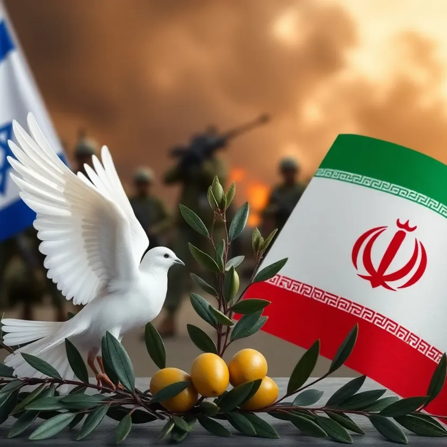 Symbolic peace negotiations between Israel and Iran