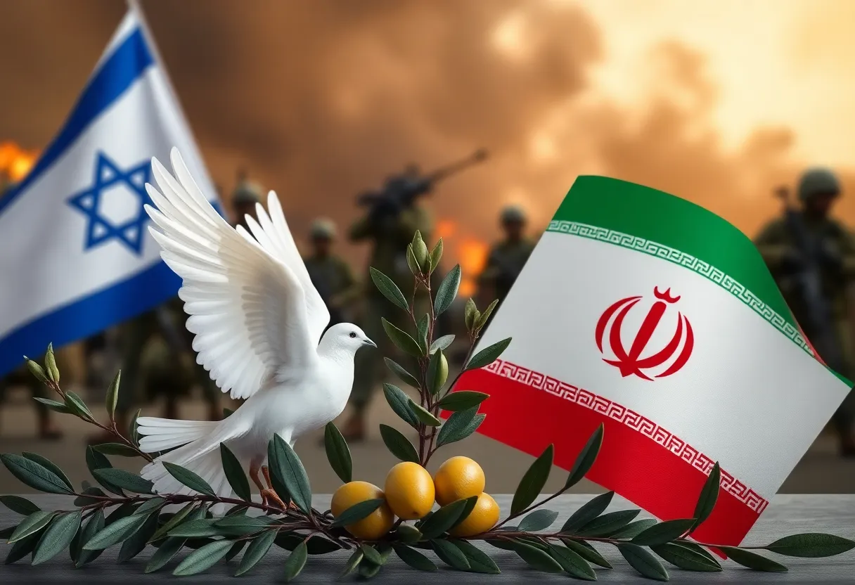 Symbolic peace negotiations between Israel and Iran