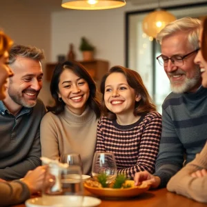 Family gathering celebrating life and kindness