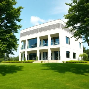 Exterior view of the Deutsche Bank office building in Jacksonville, Florida