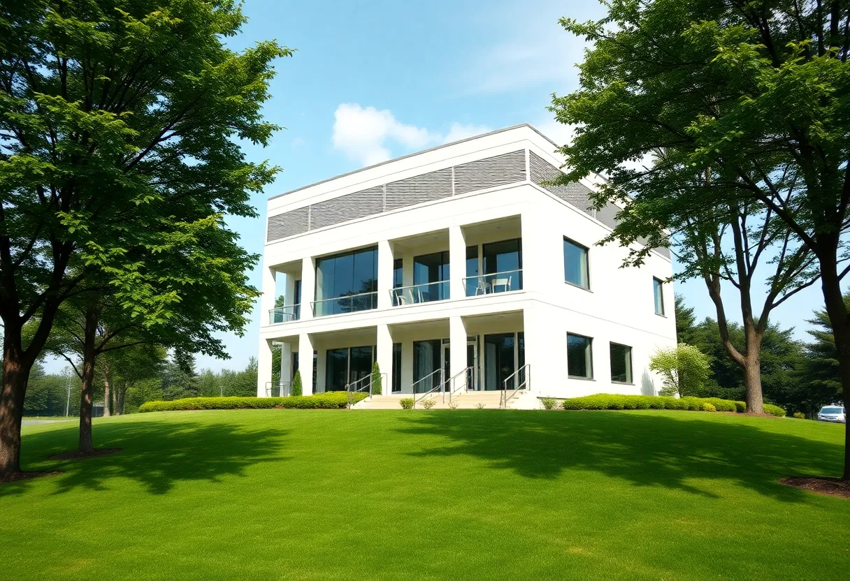 Exterior view of the Deutsche Bank office building in Jacksonville, Florida