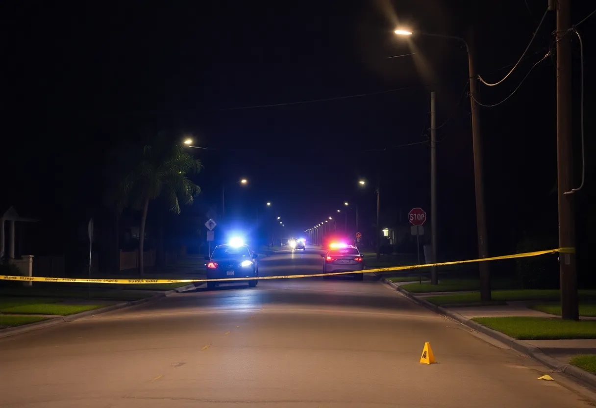Police investigating a shooting scene in Jacksonville