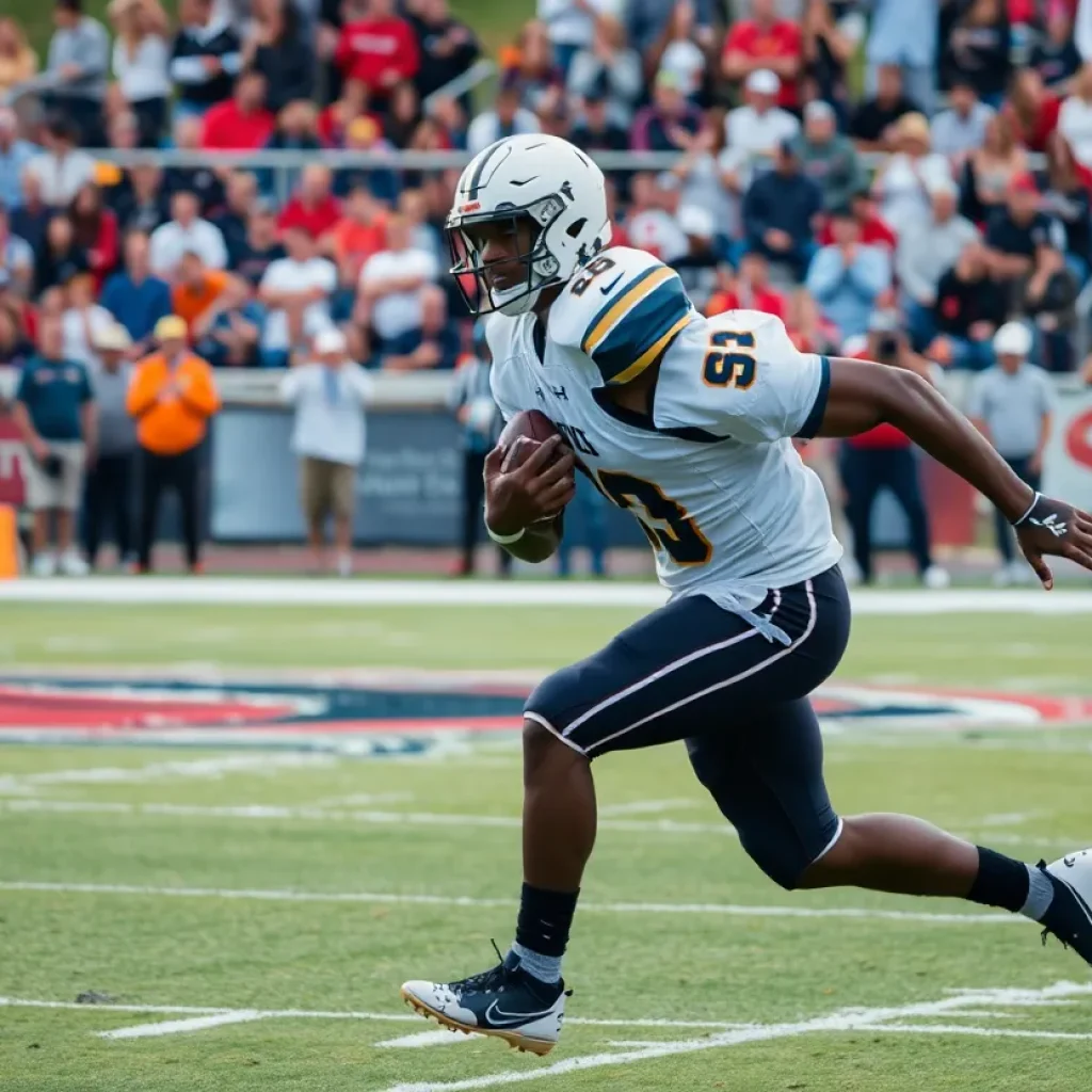 Cornerback displaying defensive skills during a football game