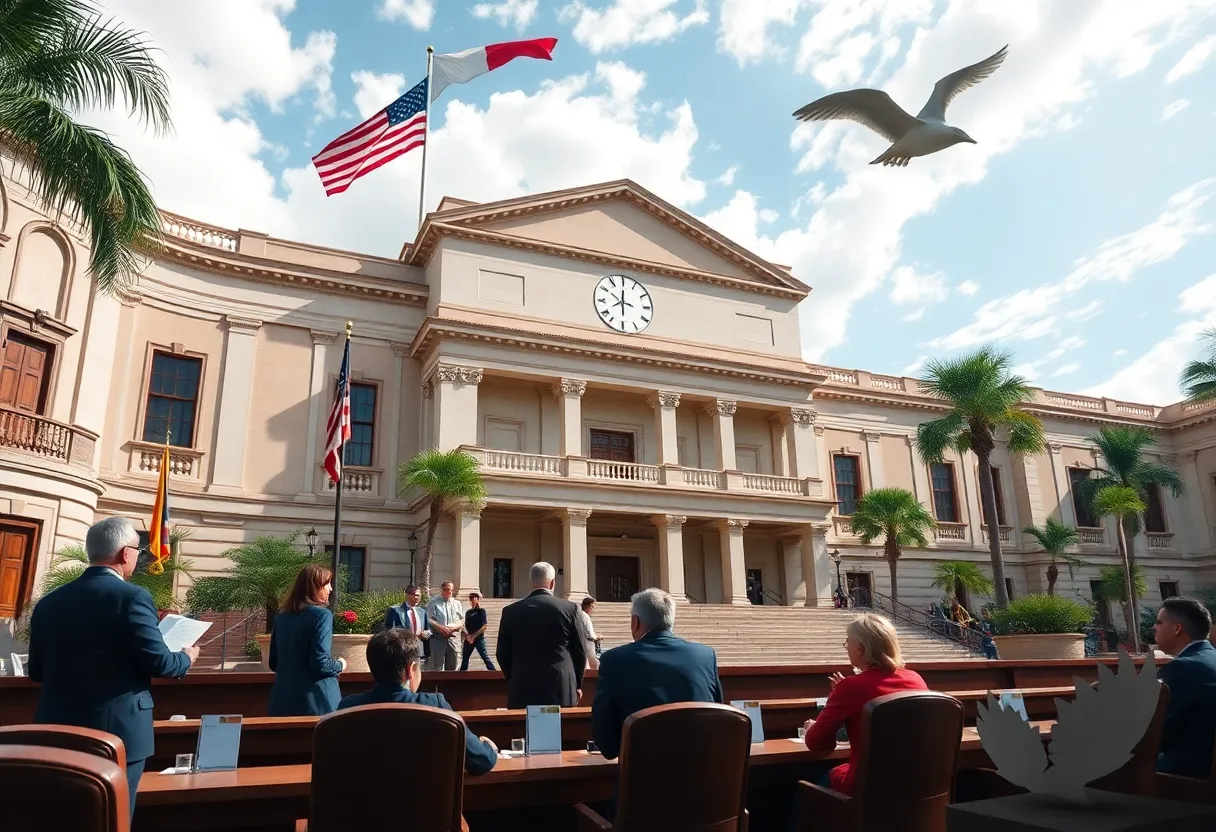Florida lawmakers in action during a legislative session