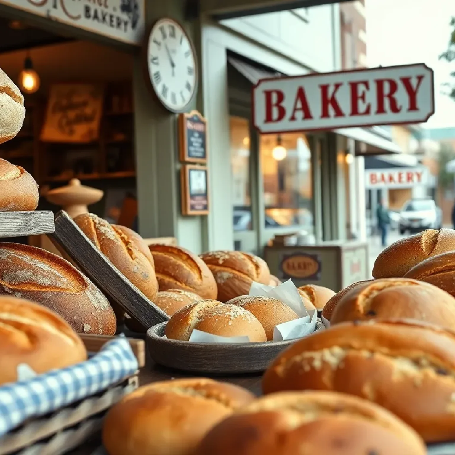 A vintage bakery in Jacksonville with freshly baked bread and pastries.