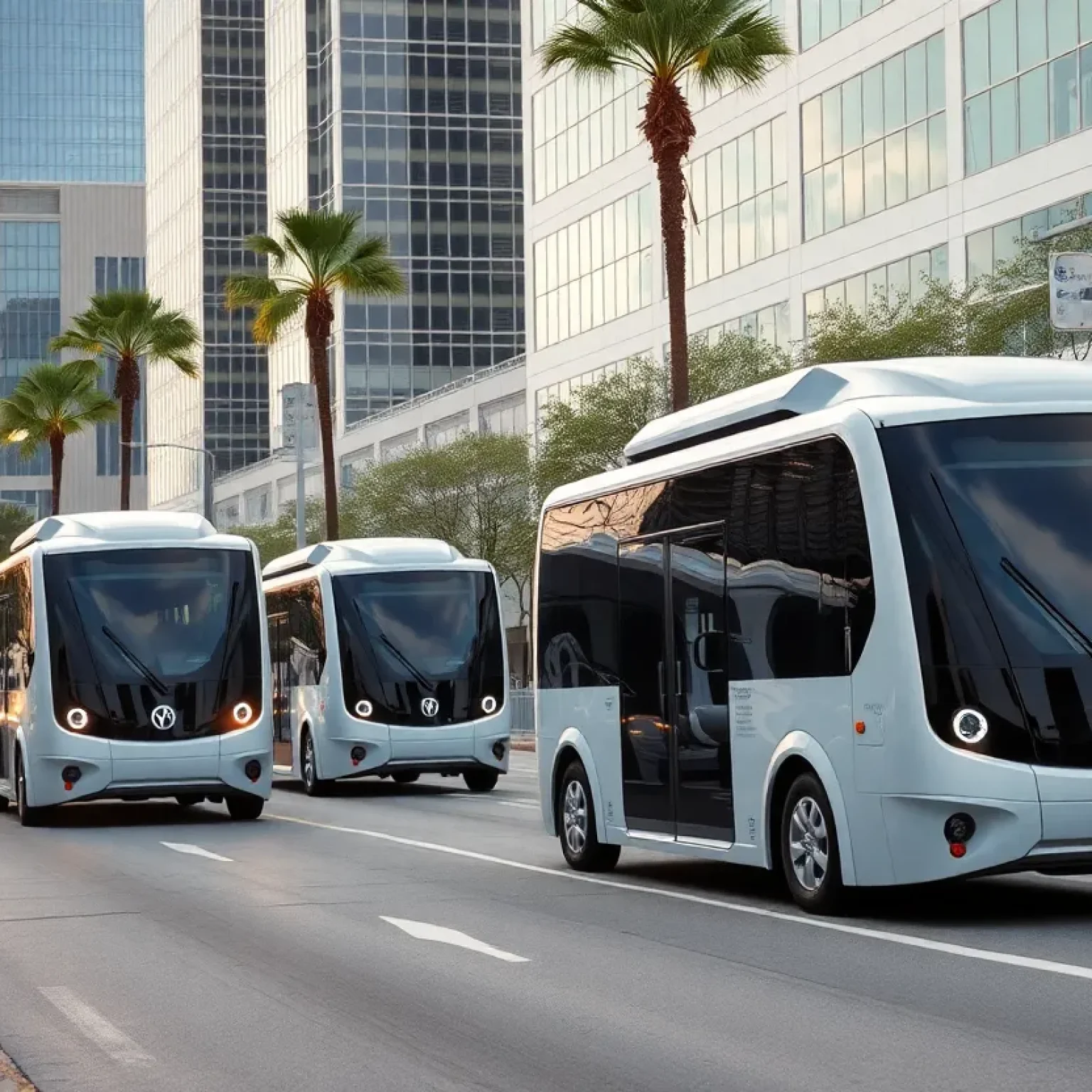 Autonomous electric shuttles operating in Jacksonville