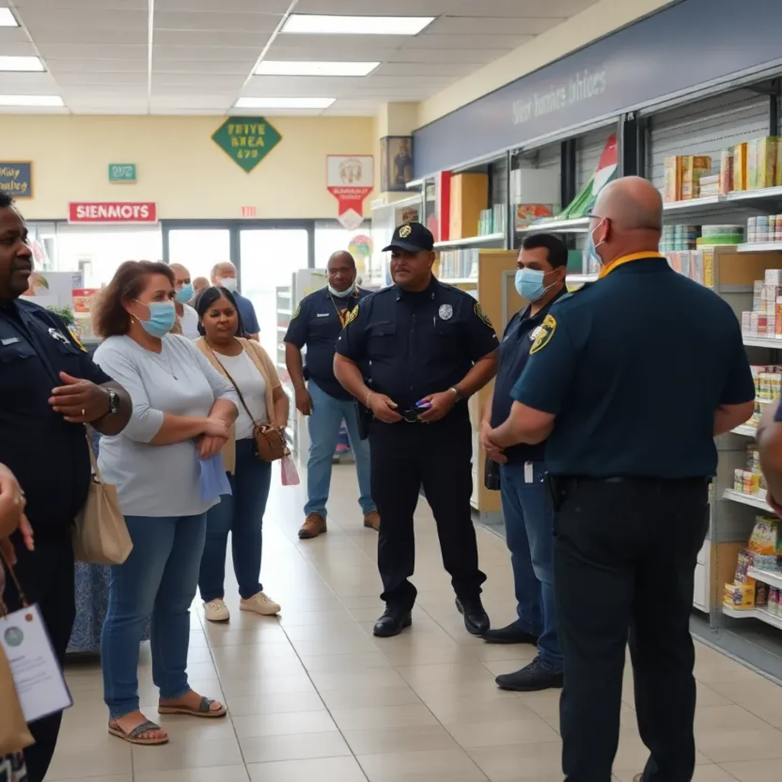 Scene of police at a Marshalls store in Jacksonville Beach