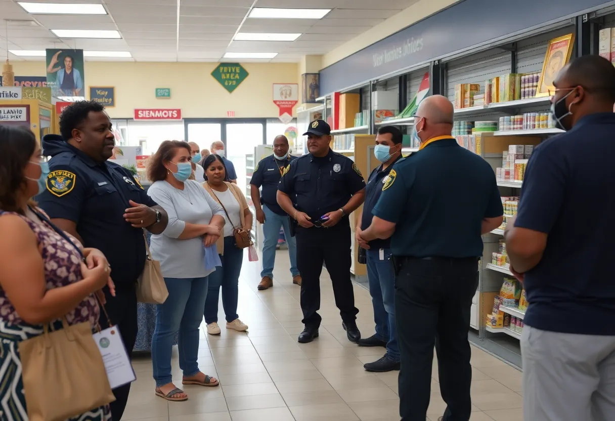 Scene of police at a Marshalls store in Jacksonville Beach