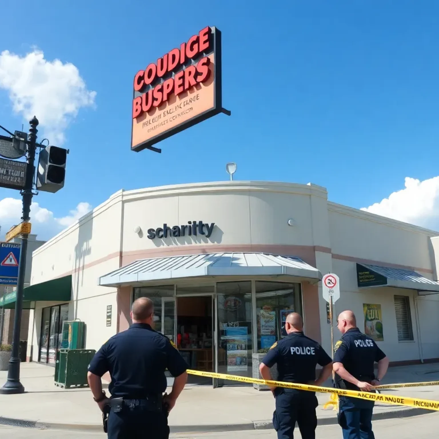 Law enforcement at a Jacksonville business after a robbery.